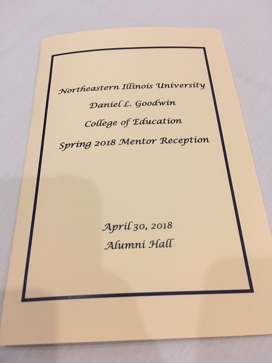 Such a rewarding experience to have a student teacher. Mentor Reception <a href="/NEIU/">Northeastern Illinois University</a>