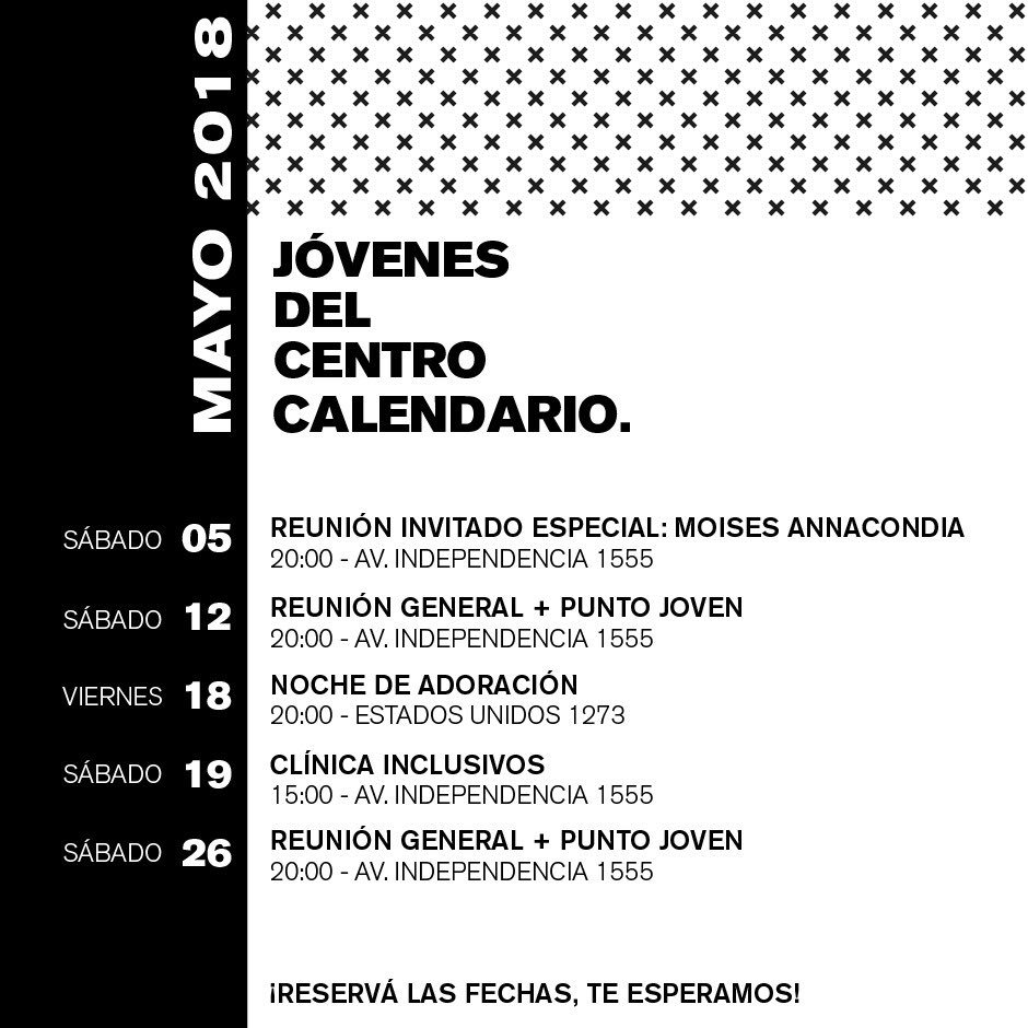 ¡MAYO SE VIENE CON TODO! Reservate los días 🗓