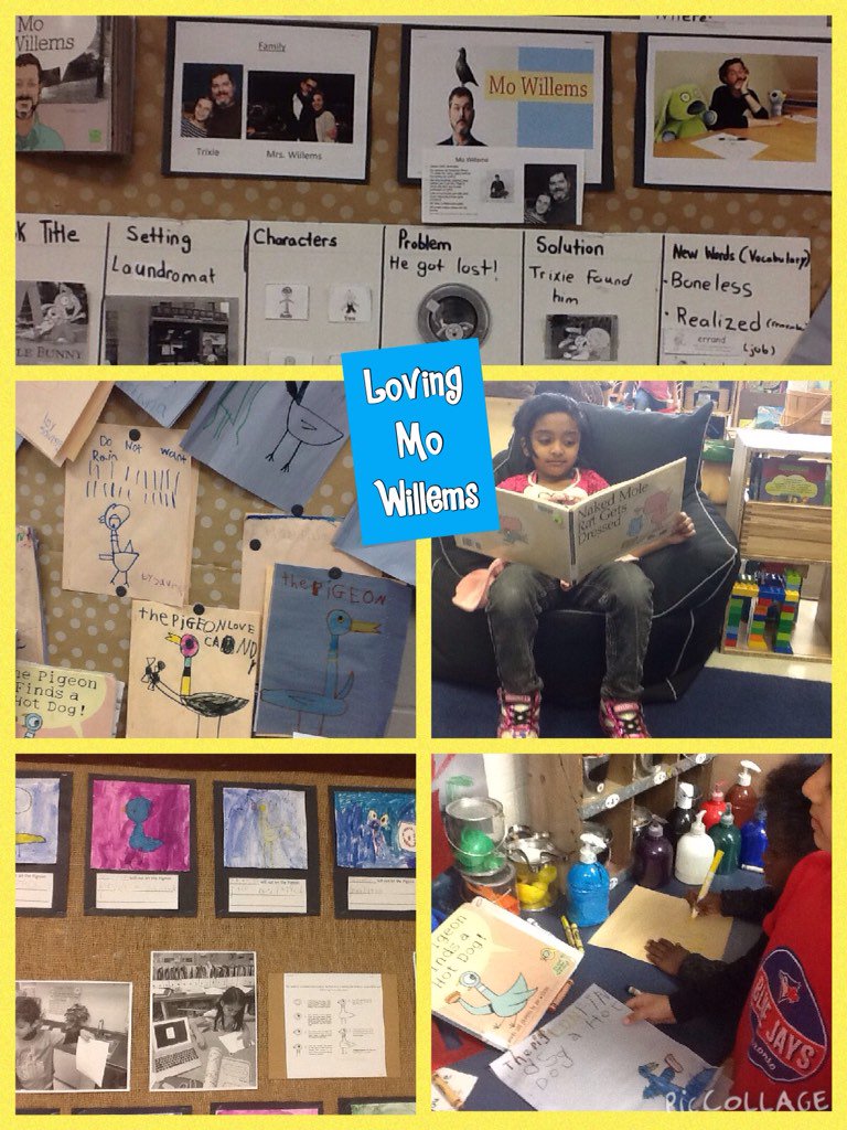 kinderroom111's tweet photo. The Super K's are loving Mo Willem books!! #literacy #kindergarten #author @The_Pigeon https://t.co/E9DTwa6N93