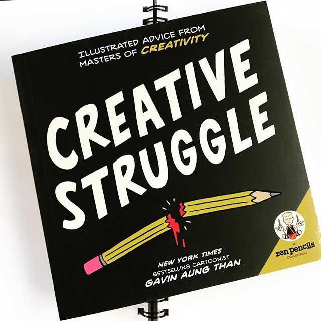 busichic's tweet image. 🙌 Feel the fear, do it anyway and all of that. 🙌 Kiddo is in childcare this morning so I’m heads-down-bum-up doing creative work. It’s exciting and it’s terrifying. So I’m glad I’ve been dipping into @zenpencils’ newest title #CreativeStruggle ! #you… ift.tt/2rd2C10