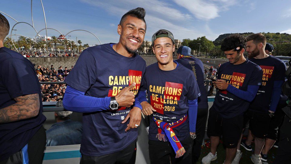 fcbarcelona_br's tweet photo. 🇧🇷 @paulinhop8 & @Phil_Coutinho 🎩
🔝 Campeões da #Copa30 e da @LaLiga 👏
#BrasilFCB 🔵🔴 https://t.co/2LB5Wm5ykJ