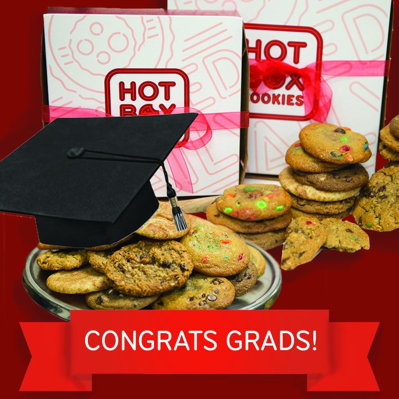 hotboxcookies's tweet photo. Graduation calls for some delicious, fresh-baked cookies. Like and Retweet this for 12 free cookies so you have something to offer at your next graduation party. Entries must be received by May 3rd 11:59pm CST. Winner will be chosen on May 5th. No purchase necessary. Good luck! https://t.co/YSLpv0swV8