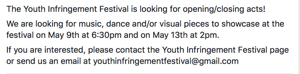 Link up with us if you are interested in doing a Second Stage Act :)