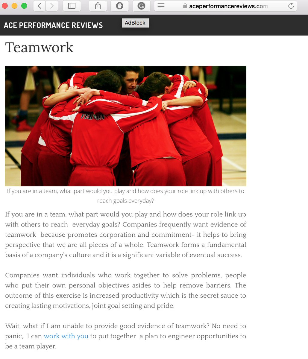 An excerpt from my latest findings on the importance of giving evidence of TEAMWORK in your performance appraisal review! see more here: bit.ly/2w2ZXwG