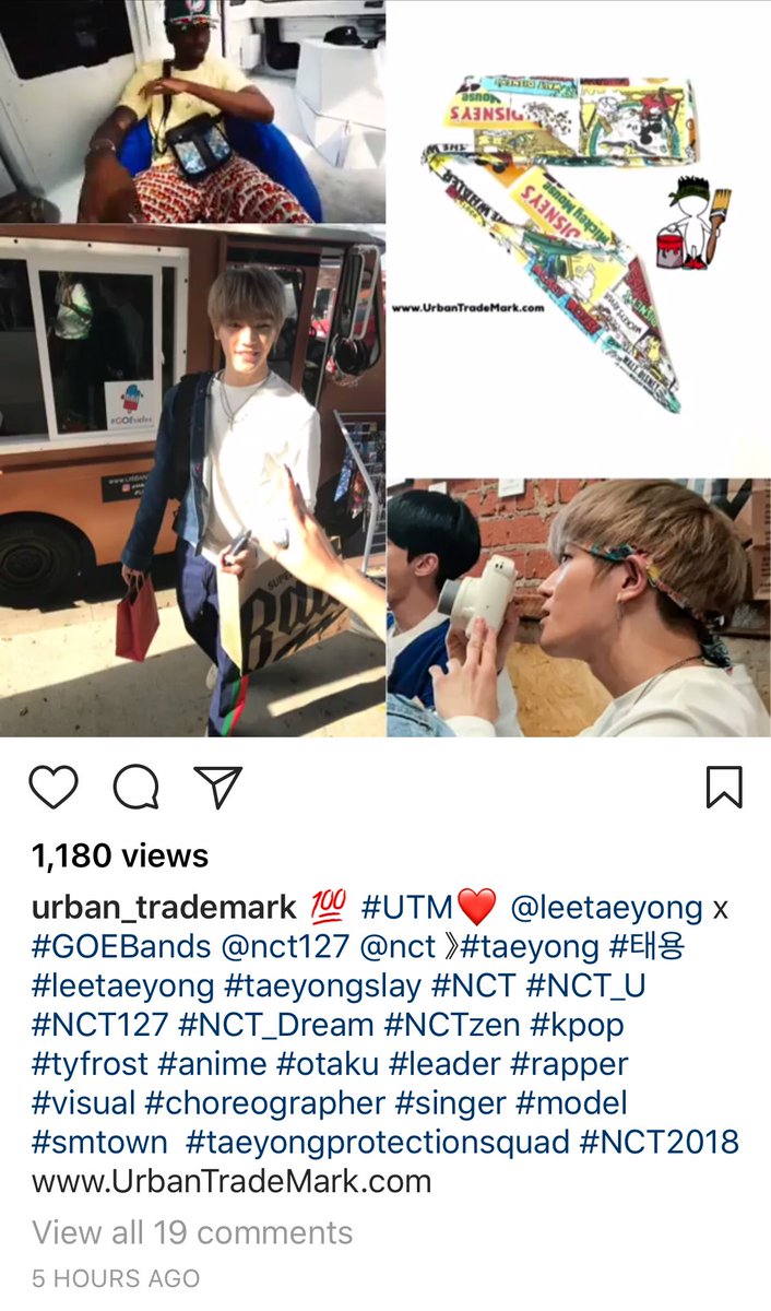 hausoftaeyong's tweet photo. β SEEN β
20180430 UrbanTradeMark showing love to Taeyong on Instagram
#taeyong #μ΄νμ© #UTM #GOEBands https://t.co/egm2fVI2pQ