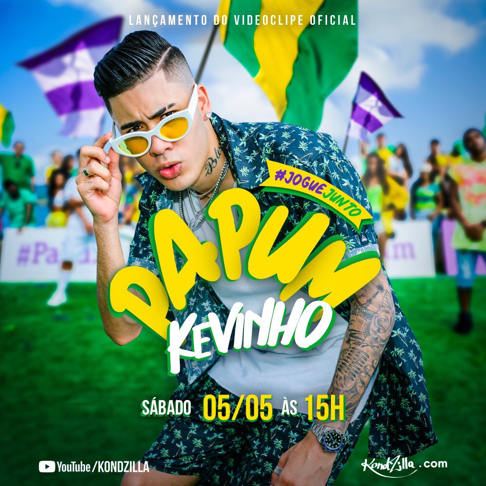 Coloca na agenda, porque sábado tem mais uma do Kevinho!! #PaPum #JogueJunto 😍😍