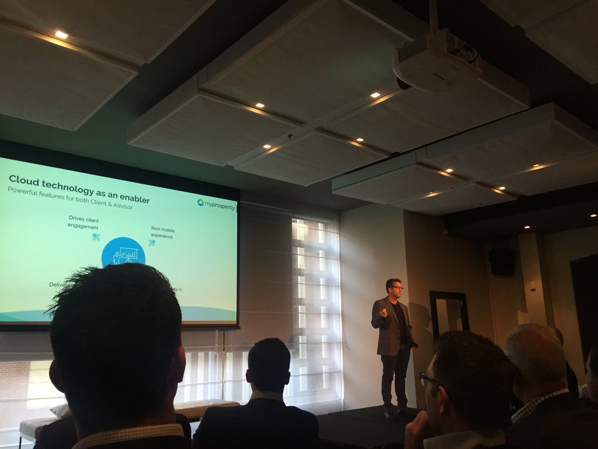 DyeanMoodley's tweet photo. The @myprosperity breakfast with @Macquarie is underway @Chris_Ridd sharing cloud technology is an enabler. Lovely to see industry change leaders @growthwise https://t.co/XczqD97SAX