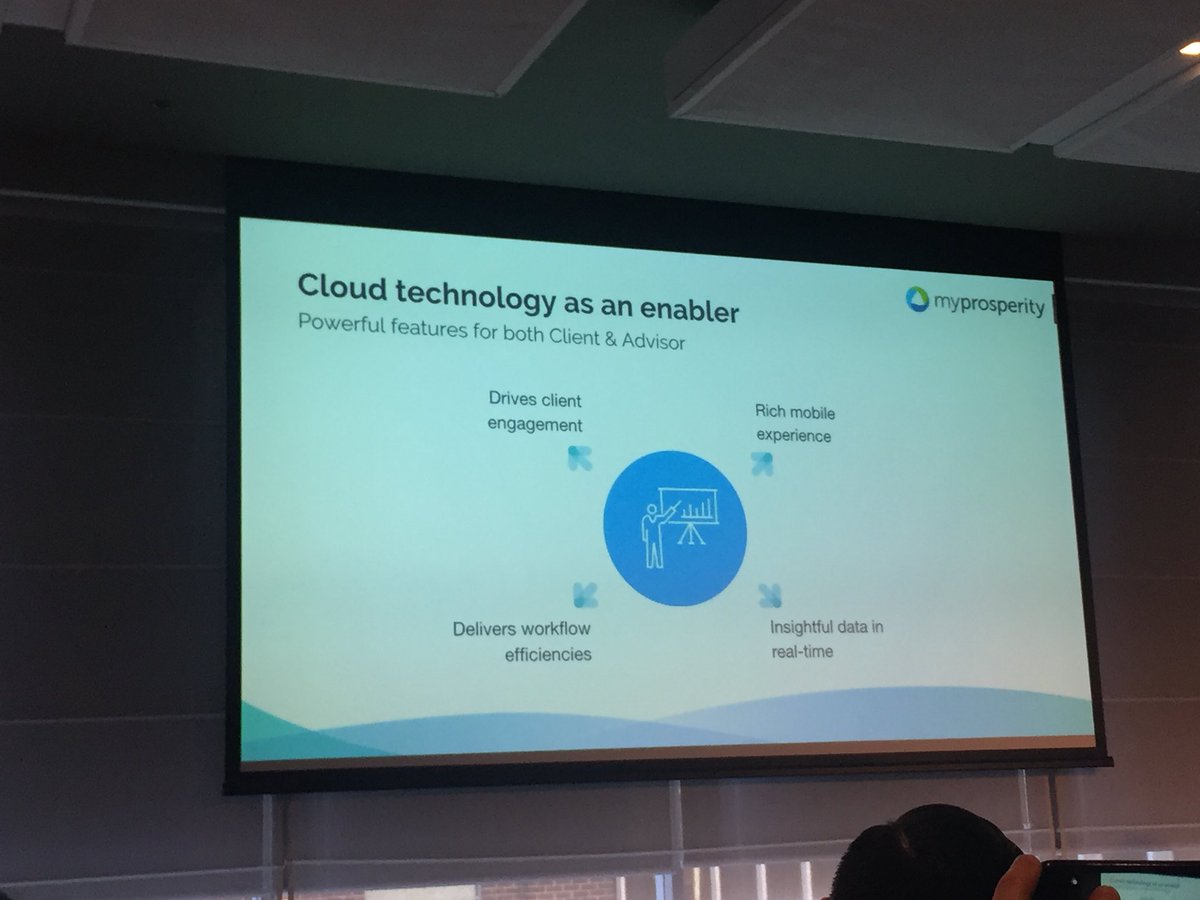 DyeanMoodley's tweet photo. The @myprosperity breakfast with @Macquarie is underway @Chris_Ridd sharing cloud technology is an enabler. Lovely to see industry change leaders @growthwise https://t.co/XczqD97SAX