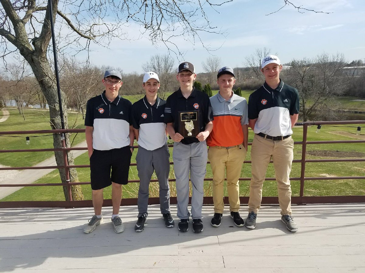PlymouthHSGolf's tweet photo. On a positive note the JV’s won the Kewaskum JV Invite, led by Sawyer Hering with an 81. #futuresbright https://t.co/WptaLsktqx