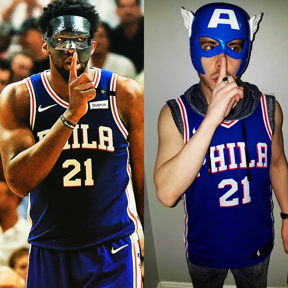 RUSGUTIN's tweet photo. WHO WORE IT BETTER? POPPA PROCESS or POPPA RUS?! Make your choice &amp; #RusTheProcess! THIS WED. @FOX29philly's @theqonfox @ NOON! ANNND @accomedyclub @ KISS KISS NIGHTCLUB! (On the 3rd Flr of @tropicanaac)! THIS THURS. @ 830 and THIS FRI. @ 7 &amp; 9! GET TIX @ https://t.co/QAjPZuWXuC! https://t.co/JP0PFcAbsc