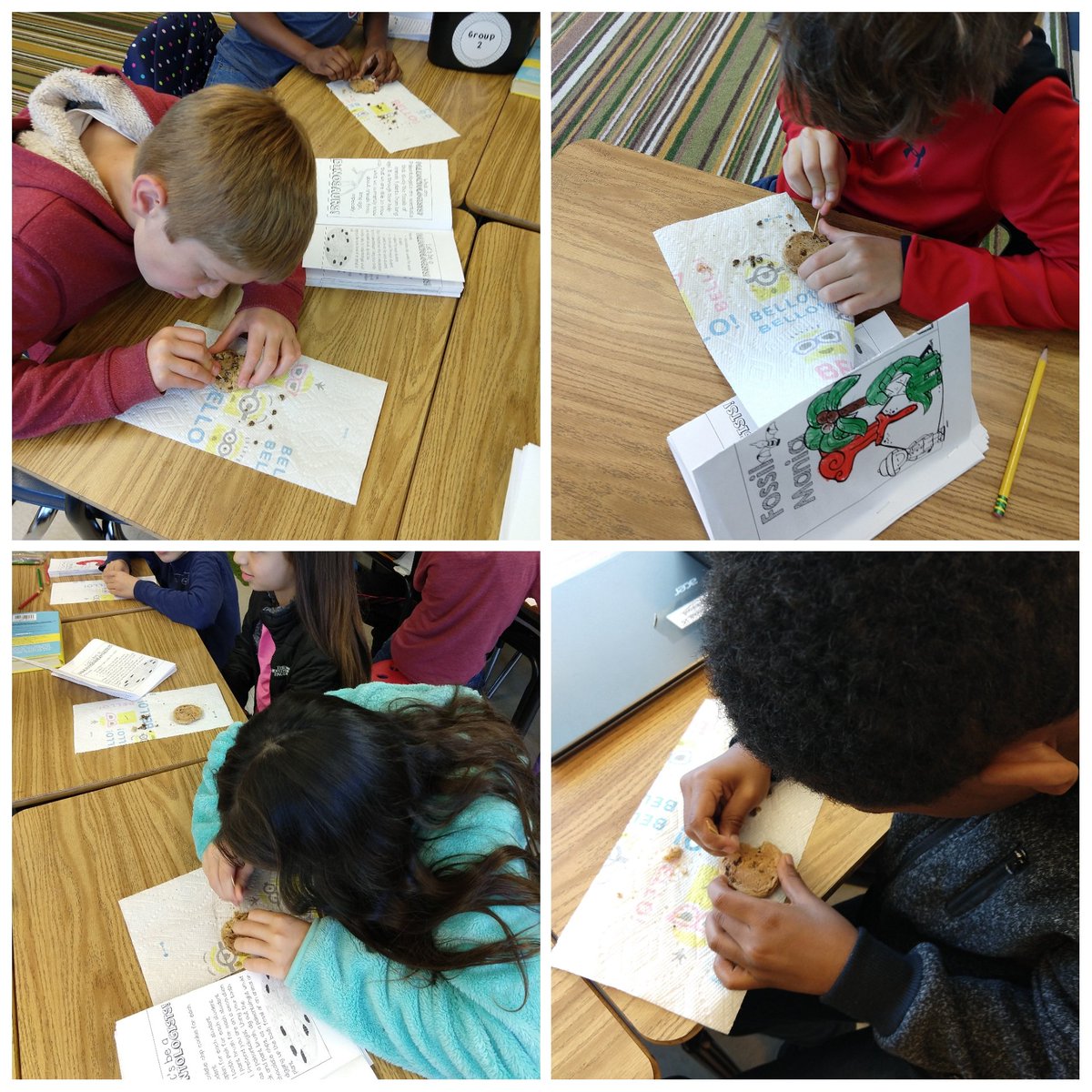 lockwoodteacher's tweet image. 🍪 Digging for fossils 🍪 #TestingisOver 😄 #science  #fossils #BeSPARK