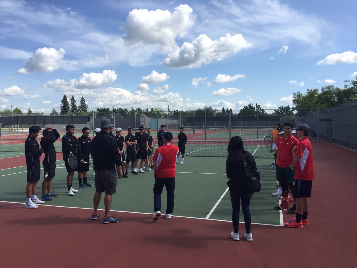 PGEaglesSports's tweet photo. Enoch and @PleasantGroveHS tennis are getting set for round 1 of the @cifsjs playoffs. Beautiful day for tennis #CompeteEveryPoint #HaveFun @PgActivities #Team1st https://t.co/HGRr8yXVBH