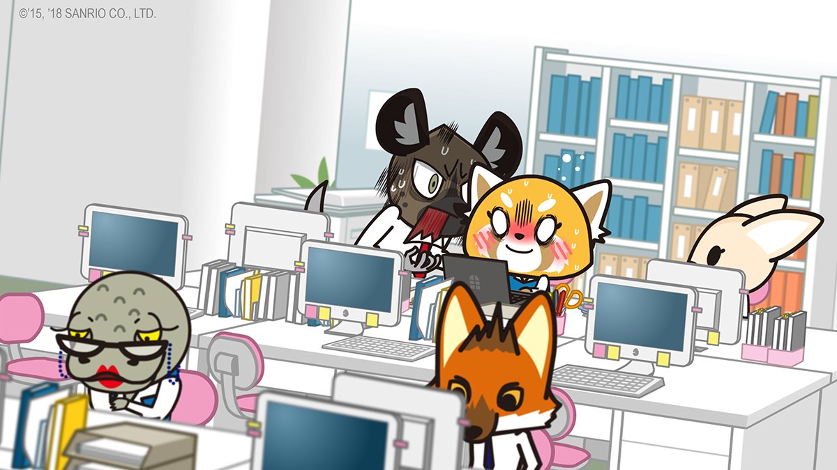 aggretsuko's tweet photo. Ready for some #AggretsukoTrivia? What is Haida worried about when he runs up to #Aggretsuko in episode three of the @Netflix series? #TriviaTime https://t.co/wXyNXaKN8z