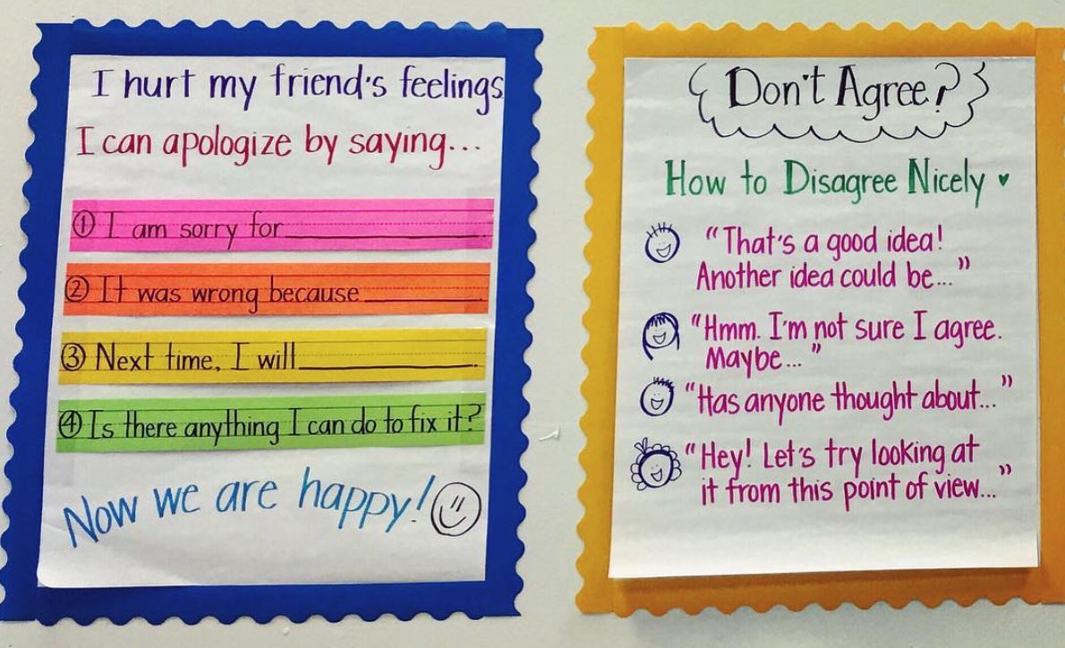 Conflict happens – but classroom reminders may lead to speedy resolutions! How have you helped Ss navigate disagreements? #JoyfulLeaders