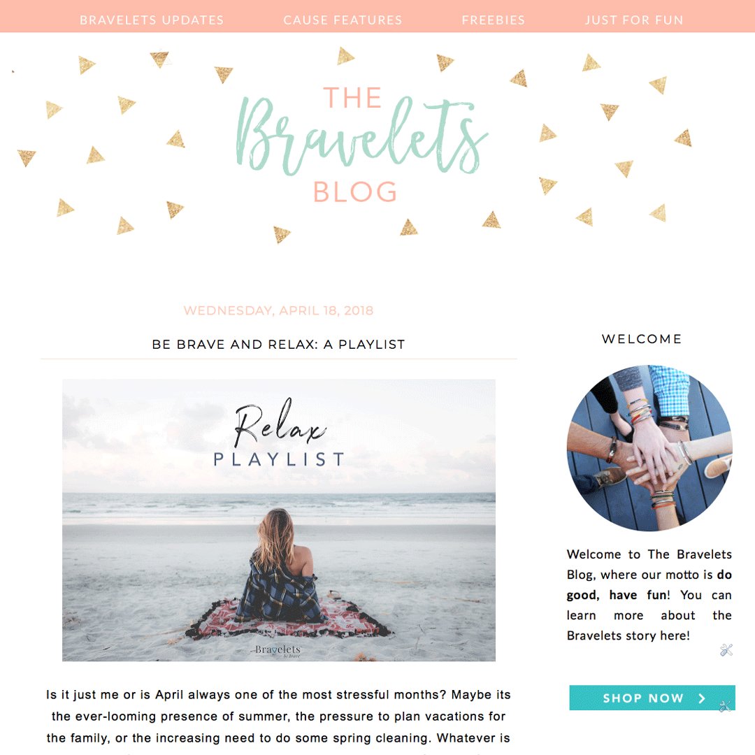 Bravelets's tweet image. We completely revamped the Bravelets Blog this month! What do you all think? We wanted our blog to better reflect our blog's mission: do good, have fun! Check it out  HERE: bit.ly/aprilbravelets…
