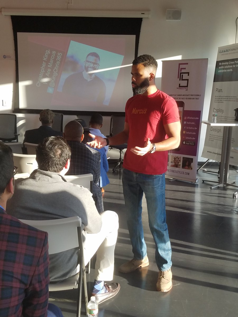 jfjamesesq's tweet image. .@KingChris365 speaking on mentorship tech platform Marcus. #TechUnpluggedDC