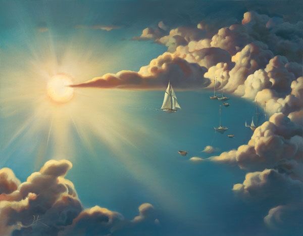 ❦In the harbor of the creative mind lies a universe where perspective is limited only by the winds of imagination and where the sun never sets on on the kingdom of possibility.
~Anne Scottlin
#perspective #imagination #courage #freedom #surreal #Art #VladimirKush