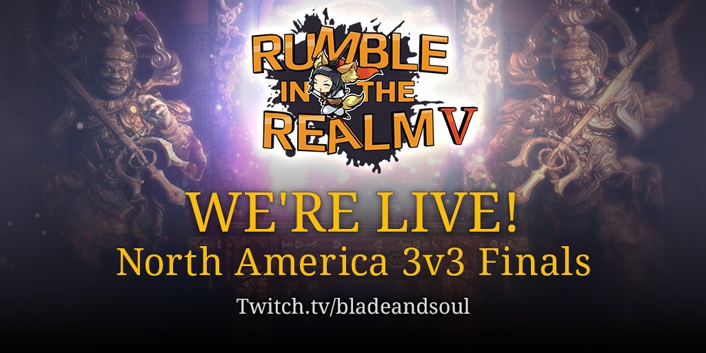 BnSEsports's tweet photo. We are NOW LIVE for Rumble in the Realm V as our North America teams compete to see who’s the best! Watch now on https://t.co/Dj7MWUiAaB https://t.co/PxSf5rStJm