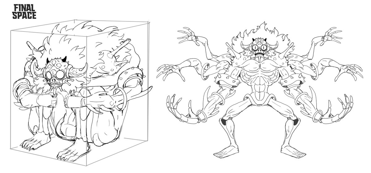 More Final Space drawings I liked, including an alt of an existing scene 