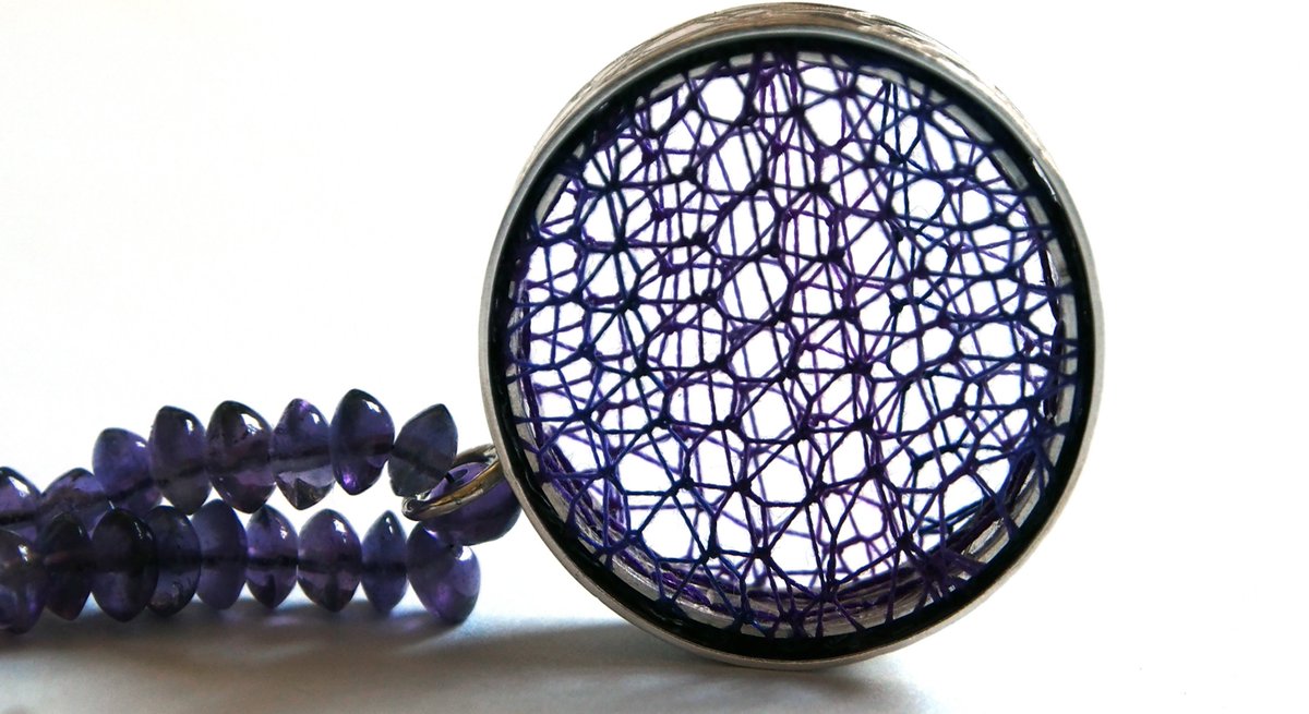 HeatonsArtTrail's tweet photo. Beautiful woven jewellery @HeatonsArtTrail 7th &amp; 8th July @SCJewellery Stunning Raku @avrilcairncross 😍#HAT2018 https://t.co/FF7HRIjMt5