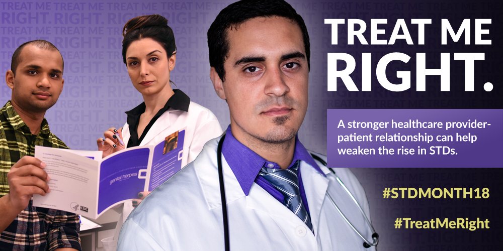 CDCSTD's tweet photo. #STDMonth18 wraps up today, but #TreatMeRight resources can be used all year long by healthcare providers and patients alike! Keep these handy: https://t.co/wlUgOiRN2Y https://t.co/MjJ0cDkOx2
