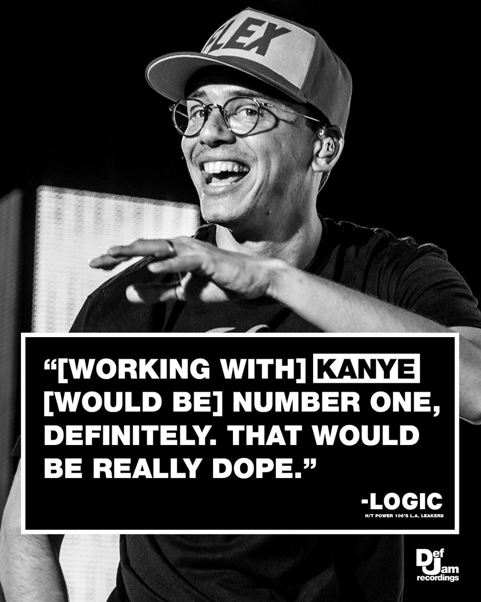 defjam's tweet photo. Logic spoke with Power 106’s L.A. Leakers on what it would be like to work on a Kanye produced collaborative project. 🙌

Would you wanna see that collab? https://t.co/zN9Ovimwxe