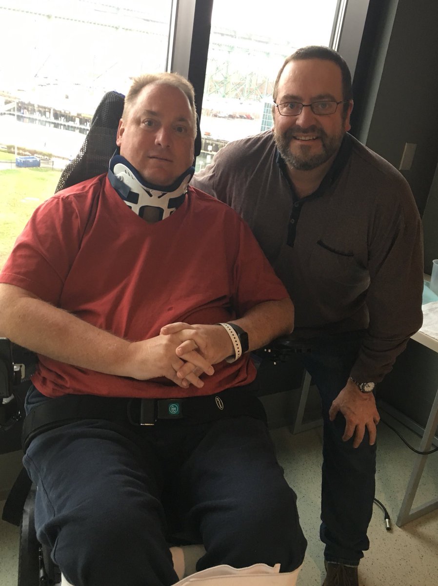 kenmartinboston's tweet photo. Amazing visit at @SpauldingRehab with Scott Berry recent @GregHillWAAF  @GHillFoundation  beneficiary #inspiration #strongerdaily https://t.co/LrIOUjpUgX