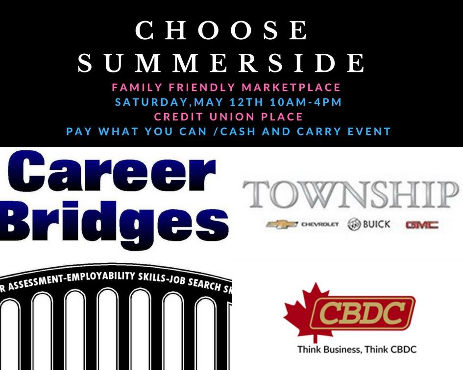 chooseSside's tweet image. Join us for the Choose Summerside event happening at the @CUPEvents !  55+ different vendors, colouring contest &amp;amp; a scavenger hunt etc. Thank you to our Corporate Event Sponsor @TownshipChev as well as our two funding partners Innovation PEI and ACOA ! #ChooseSummerside