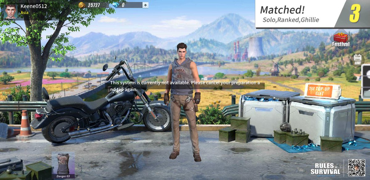1212Boey's tweet photo. #RulesofSurvival https://t.co/5GCzUrZztS