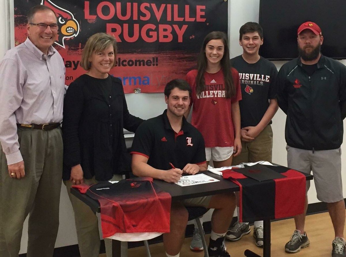 JackWess88's tweet photo. Glad to announce that I will be furthering my education and rugby career at The University of Louisville! Go cards! https://t.co/9y7kZBEpBK