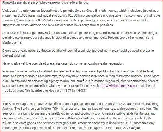 CCFirenIncident's tweet image. #DryConditions Trigger #FireRestrictions in Southeastern #Arizona Effective 05/1/18, #AzDFFM, #BLM GilaDist, #CoronadoNationalForest... firerestrictions.us/az/ #CochiseCounty #SantaCruzCounty #PimaCounty