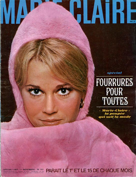 JaneFonda37's tweet photo. Jane Fonda on the Cover of Marie Claire, Photo by Willy Rizzo, 1965.❤️ https://t.co/DcOtFVd7V8