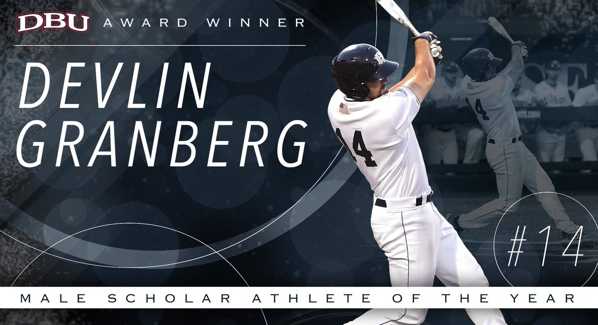 DBUAthletics's tweet photo. Congratulations to this year's Male Scholar Athlete of the Year, @DBU_Baseball Devlin Granberg! https://t.co/S6LDN6GdTR