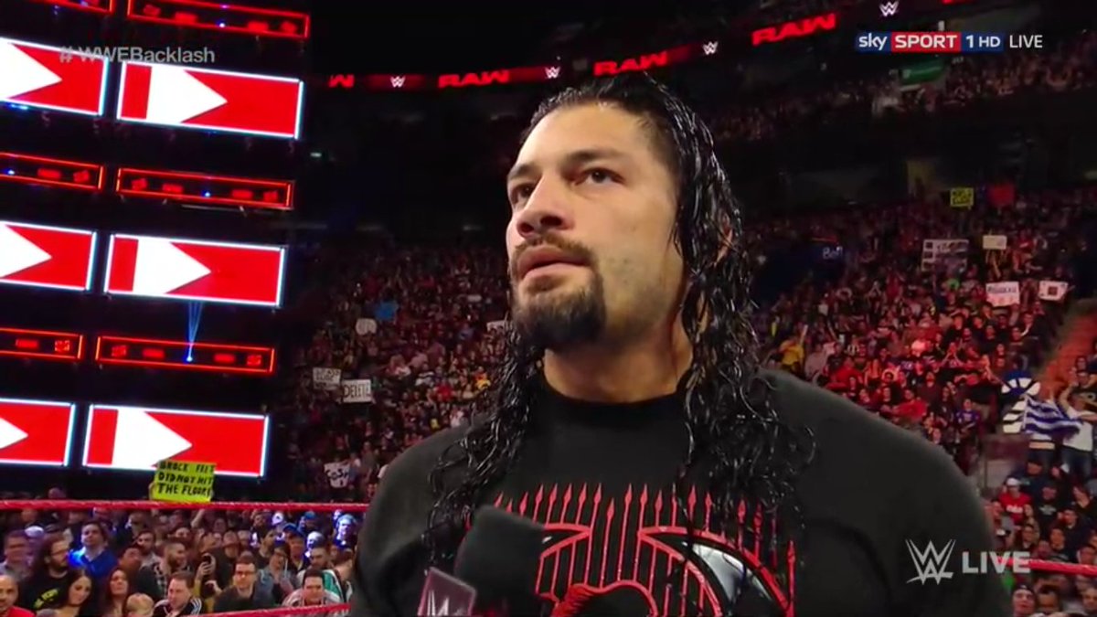 RomanReignsNet's tweet photo. Roman said he won't make any excuses because we all seen the Match and he is the Rightful Universal Champion and he kept his word and did defeat Lesnar and he isn't the Universal Champion ....YET But he won't give up but has to focus on Joe right now #RAW https://t.co/YcZdgtDTAq