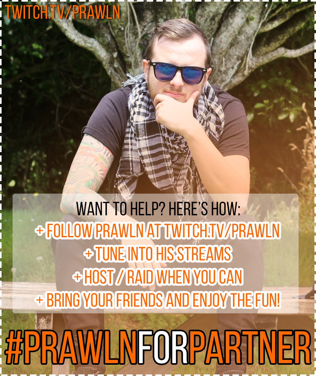 Prawln's tweet photo. MONTH OF MAY MASSIVE PARTNERSHIP PUSH!!

Now that we are in the month of May, it is time for our full Push to Partnership on Twitch!

The #Prawln4Partner has been AMAZING! It shows we have the community but we need to show this on the Twitch!
Feel free to share the below!
LETS GO https://t.co/hkTcKgP4Ga