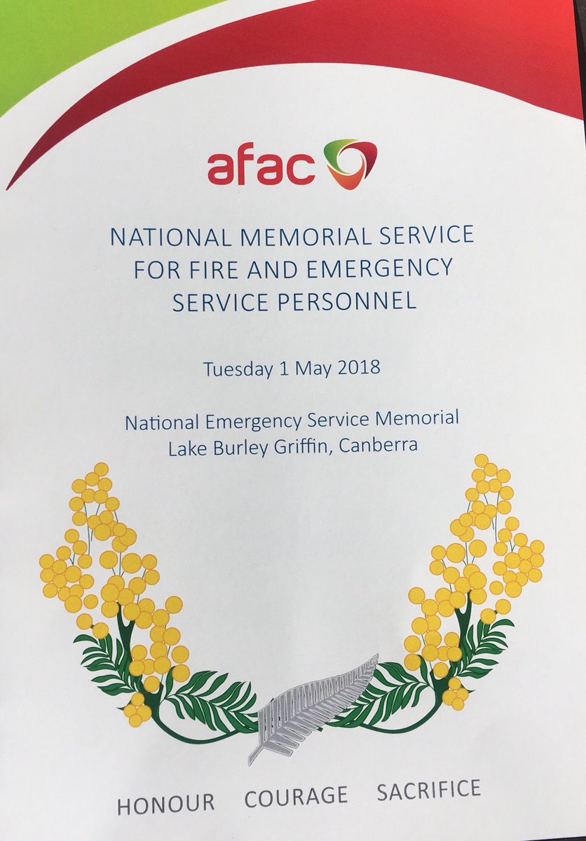 This morning I attended the Fire and Emergency Services National Memorial Service in Canberra. The service included unveiling a wall of 505 emergency services personnel names acknowledging line of duty deaths from all Australian states and territories and New Zealand.