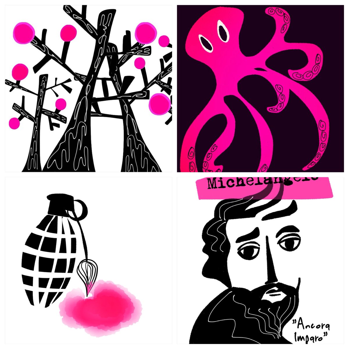 amyburvall's tweet photo. Did you know I do custom #graphic #design? My #art has been used for #branding (stickers, slide decks, websites, swag), in books, animations, adverts... let me know if you’d like to collab (need not be pink!) #freelance #artwork https://t.co/7bkTNdZc08