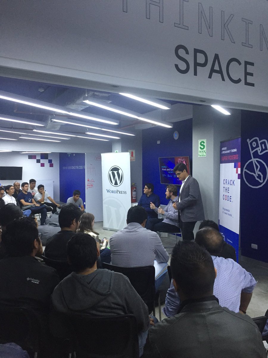 crackthecode_la's tweet image. Hoy: con @photomatt co-fundador de @wordpress Matt Mullenweg en #crackthecodeperu #codingisthenewcool #programmingthenewworld