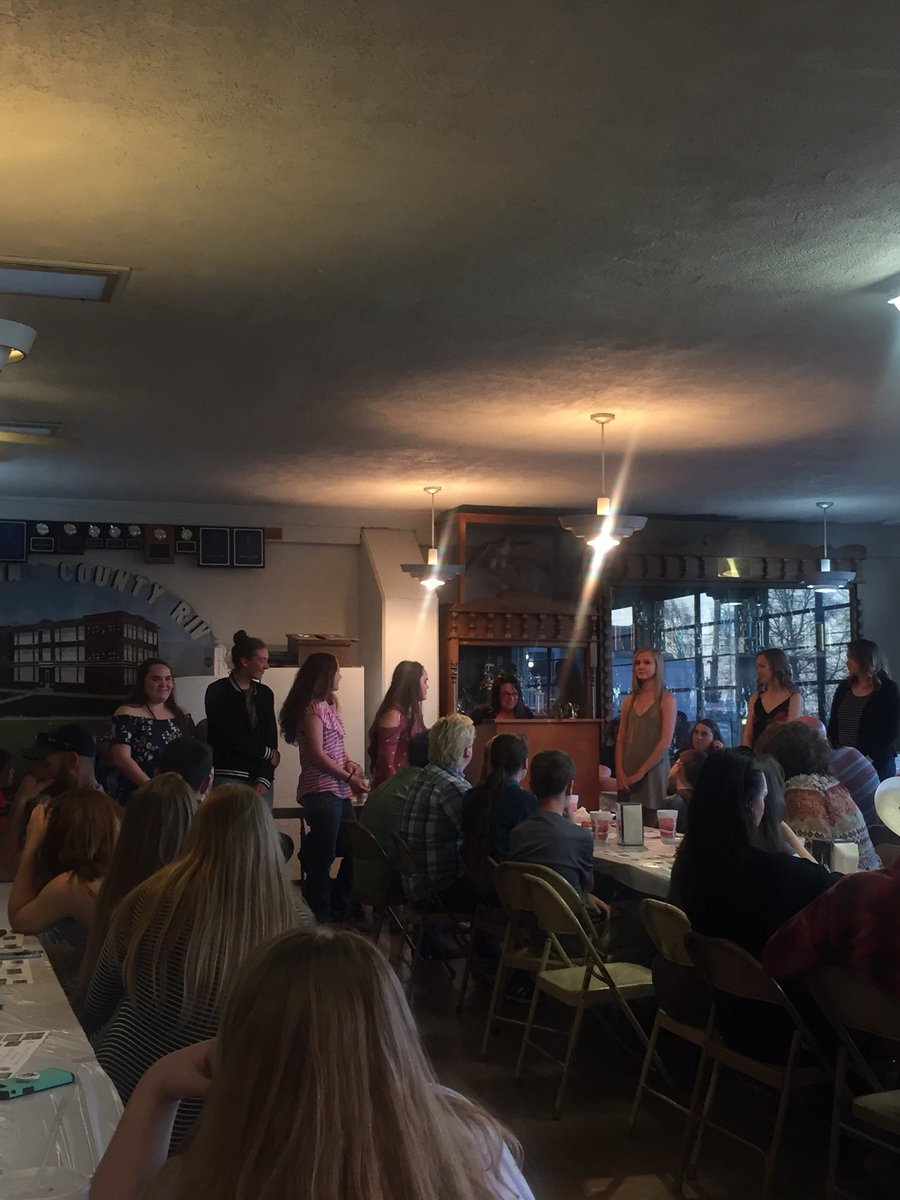 GilmanCityHS's tweet photo. Th athletic banquet is in full swing @GilmanCityHS. HS Softball players are being recognized by Coach Preston. https://t.co/TIg9M5LLhz