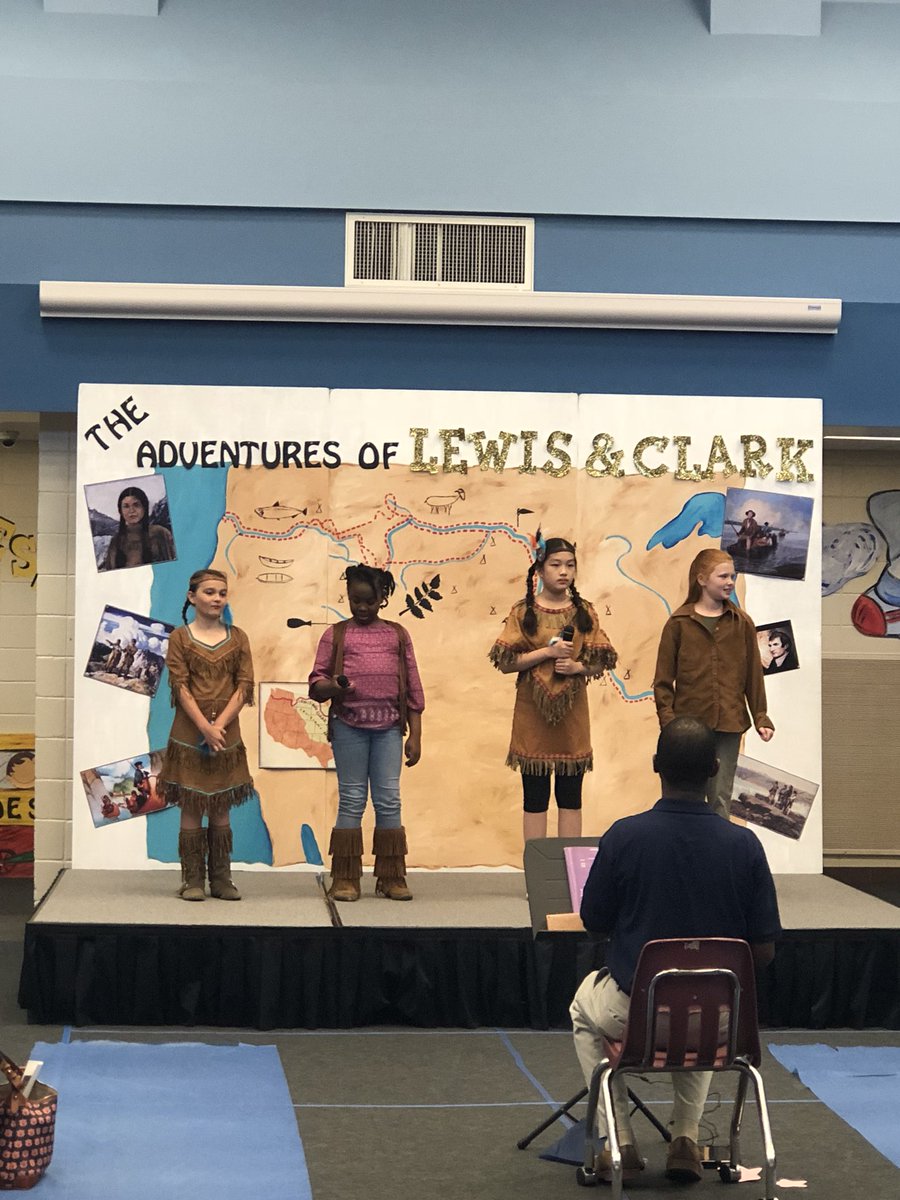 chevronhiggins's tweet photo. Ogletree singers and drama club performed The Adventures of Lewis and Clark at our final PTO. #CelebrateAuburn #oesallstars https://t.co/GjQ4POdq1A