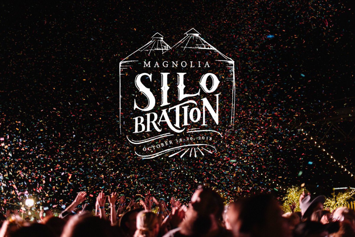 MARK YOUR CALENDARS because this year’s Silobration will be October 18-20 right here in Waco, TX. More details about the concert ticket sales to come, so stay tuned and make sure you’re signed up for our newsletter! magno.li/5- 
#Silobration #MagnoliaSilos