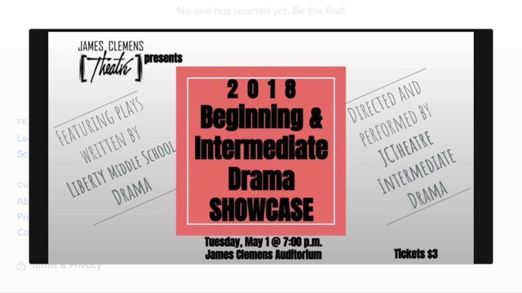 Join us for the Beginning and Intermediate Drama Showcase on Tuesday night! #proudtobeajet
