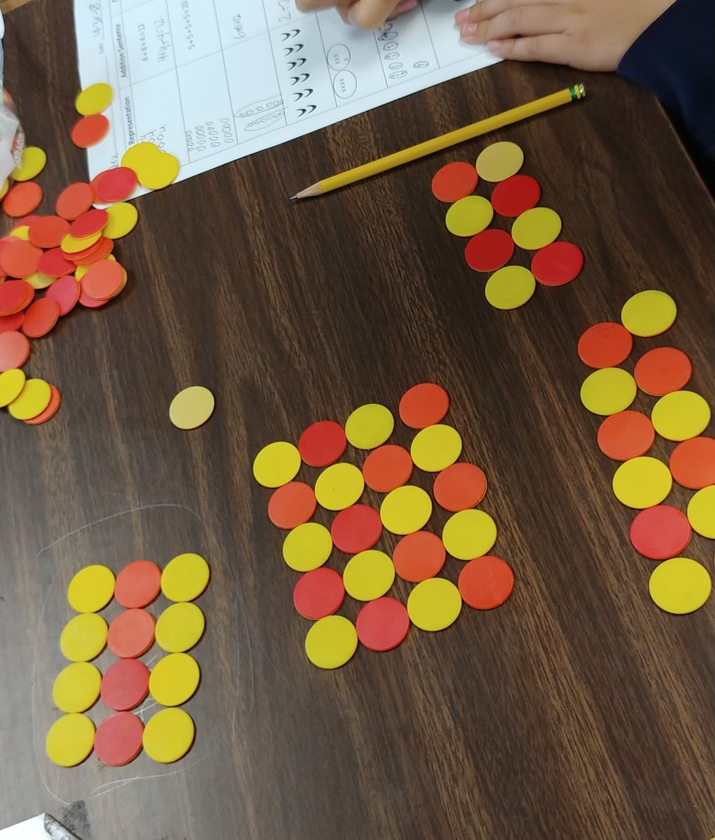 flutterteach's tweet photo. When the teacher says YES, USE MANIPULATIVES. DIFFERENT ONES. and we choose counters with only two colors for our multiplication situations! ππ #StewartStrong #STEsucceed https://t.co/KlxgtSU84u