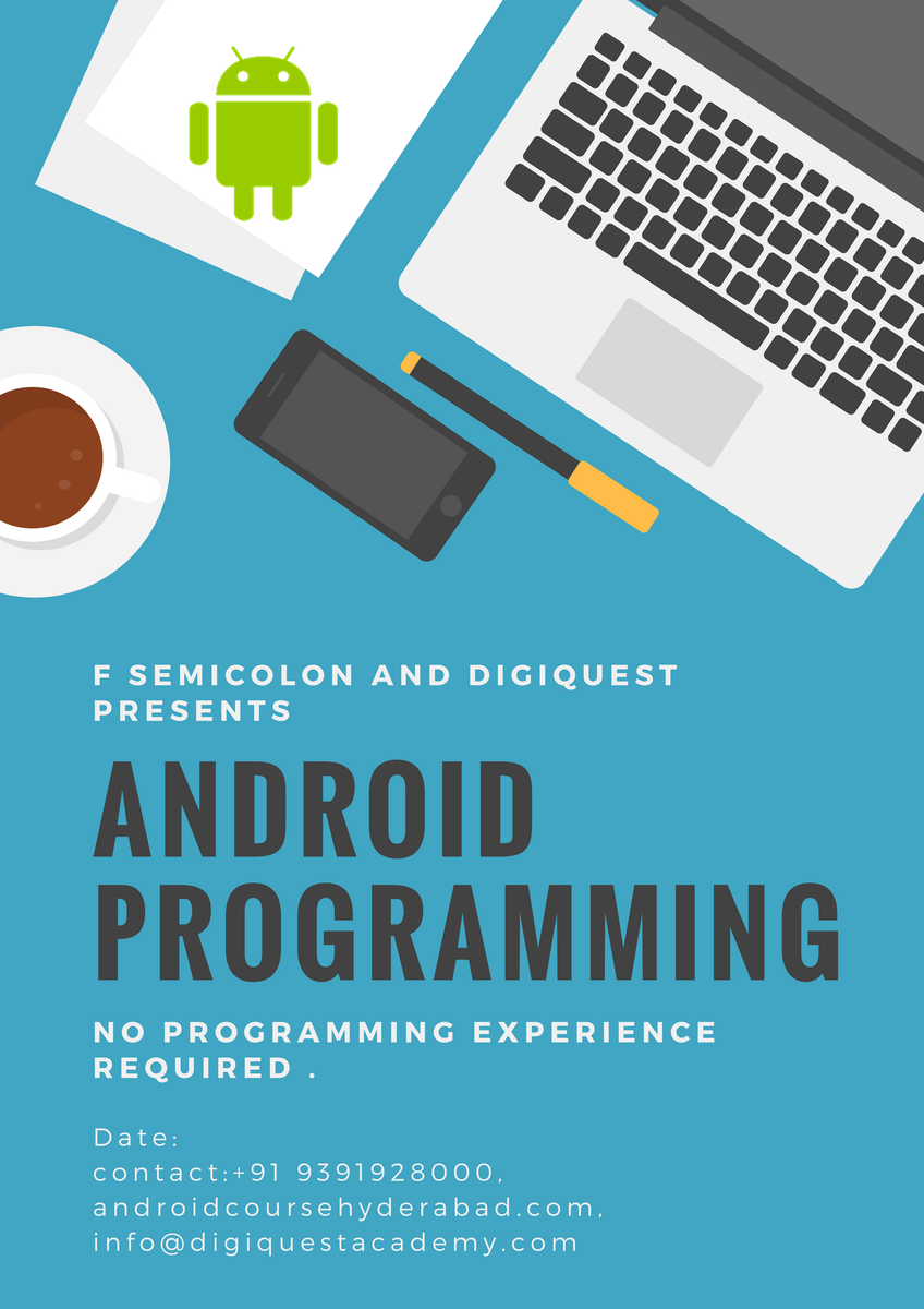 fsemicolon's tweet photo. Introducing our brand new #Androidcourse with @dgquestacademy . We are partnering with plenty of developer communities to ensure that the course is rooted in building real world applications. https://t.co/6VTM45d0ZZ
