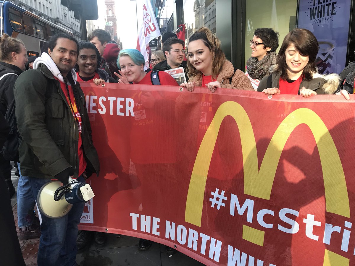 Old Mcdonald had a strike... Lauren & Ali: They don’t see us as human beings. We’re ‘workobots’... numbers on a page. #mcstrike #fairpay #fightfor10 #endzerohours #unionrecognition #MayDay @vvolfalice @AliWaqar94