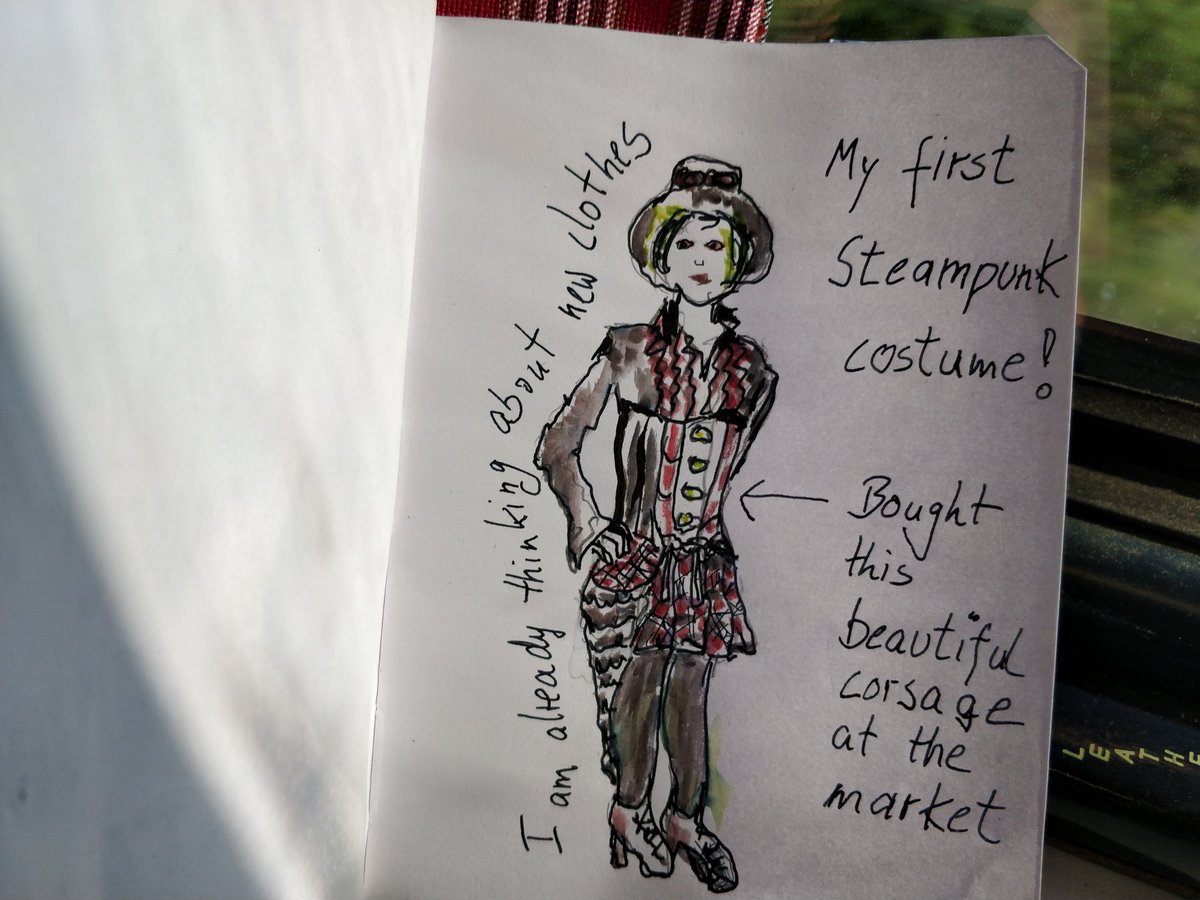 dieHauteCulture's tweet photo. Starting a new #travel #sketchbook using gifts from the #isc17hh. This year you will all have to draw in it at #isc18lx #community #spirit #TodaysDoodle https://t.co/Yvw2aBod59