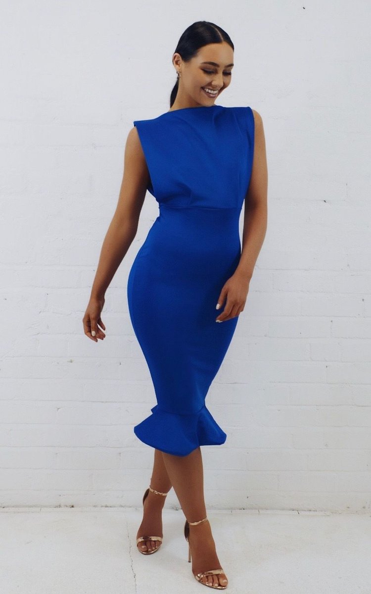 silkfred royal blue dress