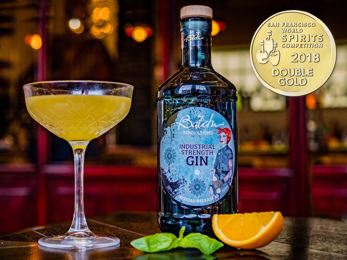 BatchDistillery's tweet photo. We are absolutely delighted to announce our @SFWSpiritsComp DOUBLE GOLD medal! 

Awarded to Batch Industrial Strength Gin, now officially among the best spirits in the world! #sfwsc2018 https://t.co/kMgCFTJQZV