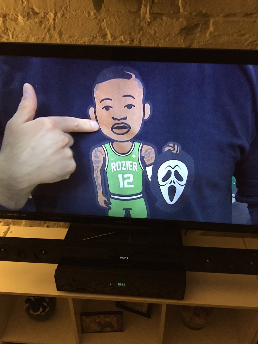 BmacURI10's tweet photo. @ColeyMick Rozier is repping the Scary Terry but where’d this shirt come from? https://t.co/MFf3eBNgKy