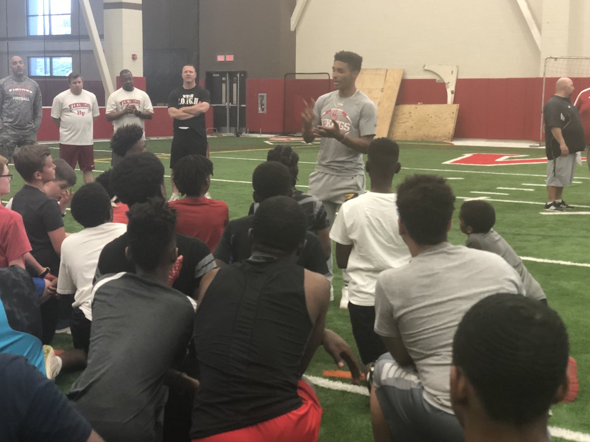HF_Football's tweet image. What a night at Futures Camp Session 5. Started off with Special Guest and future Ohio State Buckeye Sr. QB Kellyn Gerenstein with a special message to our campers! A Great ambassador for our program. #HighCharacter